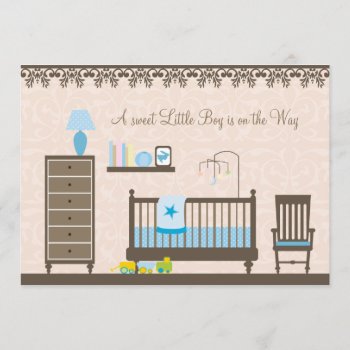 Baby Boy Nursery Shower : Invitation by luckygirl12776 at Zazzle