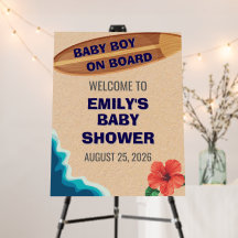 Baby Boy On Board Baby Shower Welcome Sign