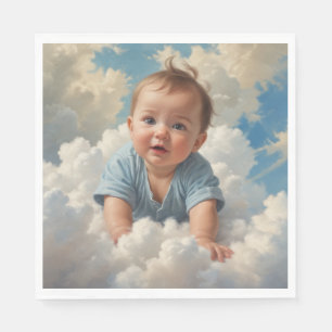 Baby Boy on Cloud Napkins