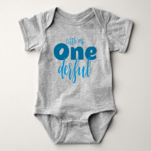 Baby boy one year ocean blue baby bodysuit