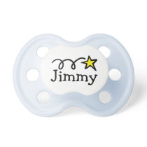 Baby boy pacifier | Shooting star and custom name