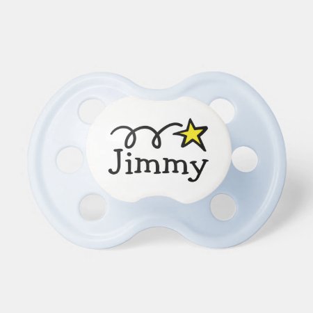 Baby Boy Pacifier | Shooting Star And Custom Name