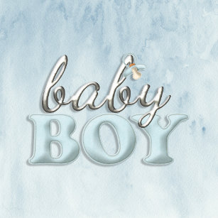 Baby Boy Pacifier Typography Table or Cake Topper Cutout