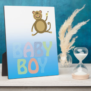 Baby Boy Pale Bluie Two Tone Plaque