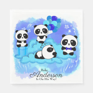 Baby Boy Pandas  Napkins