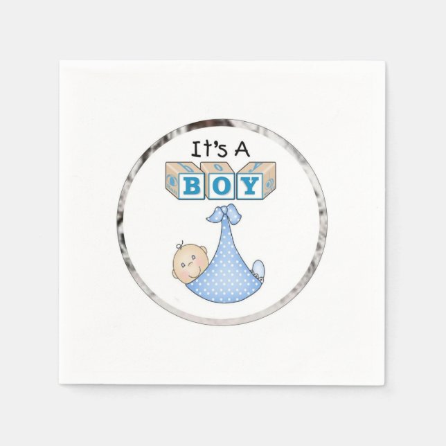 Baby Boy Paper Napkins (Front)