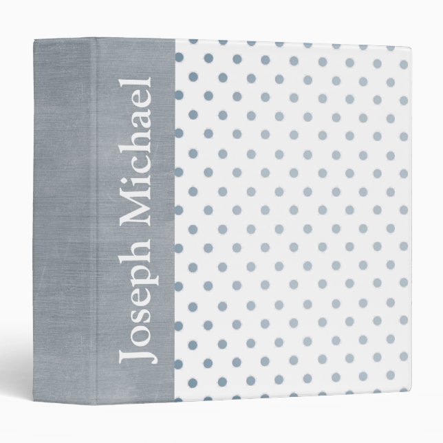 Baby Boy Personalized Custom Photo Album Gift 3 Ring Binder (Front/Spine)