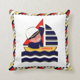 baby boy personalized gift throw pillow