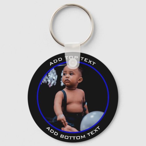 Baby Boy Personalized Photo Snapshop Keychain