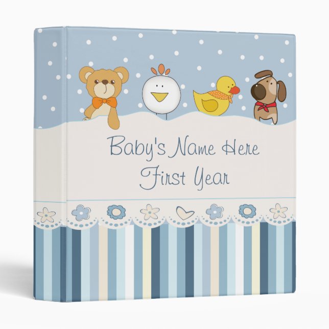 Baby Boy Photo Album Binder (Front/Spine)