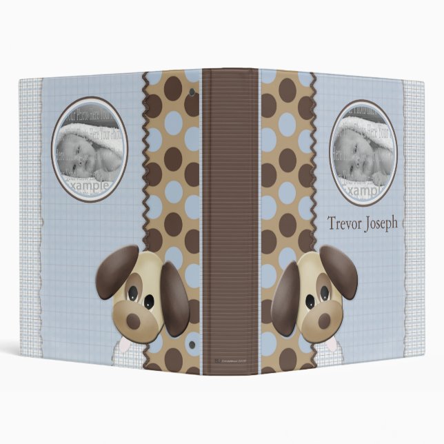 Baby Boy Photo Album Personalized Binder (Background)