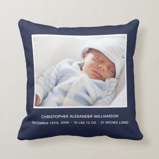 Sports Red And Navy Boys Birth Announcement Pillow Home Decor Decorative Pillows Deshpandefoundationindia Org