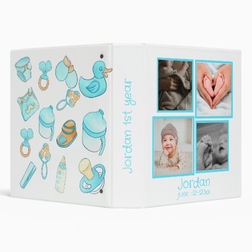  Baby boy  Photo Collage  Album  3 Ring Binder