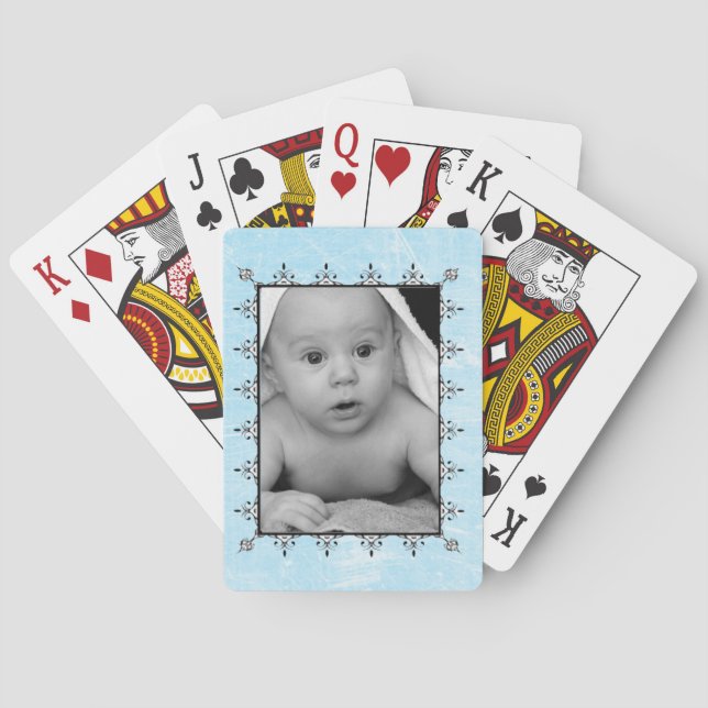 Baby Boy Photo Customized Playing Cards (Back)