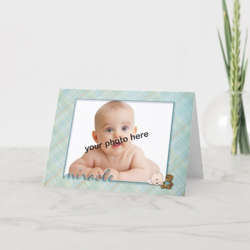 Baby Boy Photo Frame Announcement