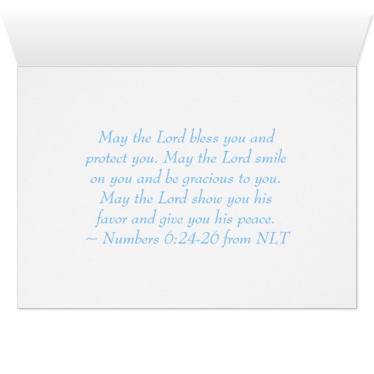 Baby boy Photo Gift from God Blue bow Bible verse (Inside Horizontal (Bottom))
