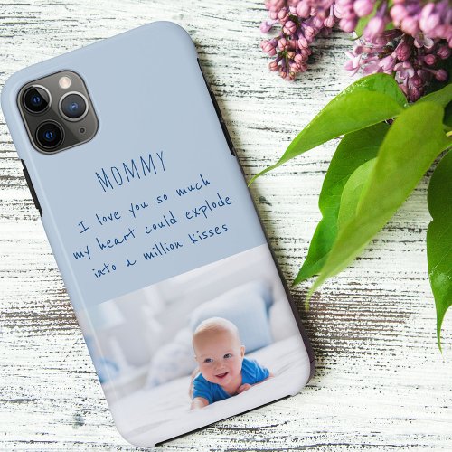 Baby Boy Photo with Love You Message to Mommy iPhone 11 Pro Max Case