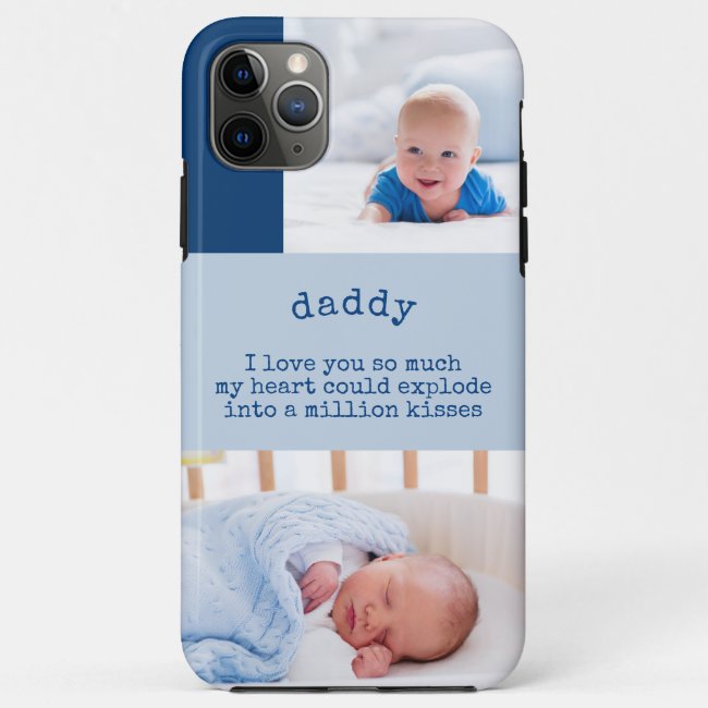 Baby Boy Photos with Adorable Words for Daddy Case-Mate iPhone Case