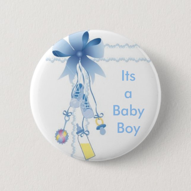 Baby Boy Pinback Button (Front)
