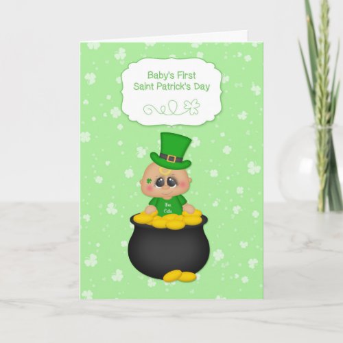 Baby Boy Pot of Gold 1st St Patricks Day Card