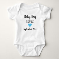 Baby Boy Pregnancy Announcement Blue Heart