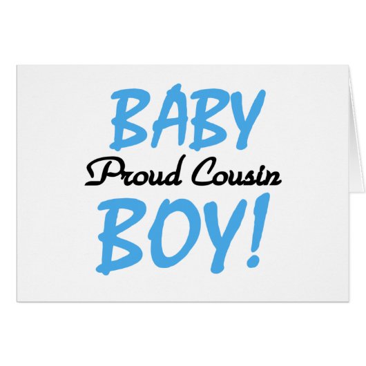 Baby Boy Proud Cousin Cards (Front Horizontal)