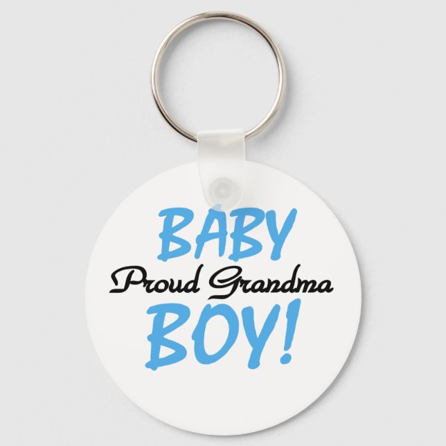 Baby Boy Proud Grandma Keychain (Front)