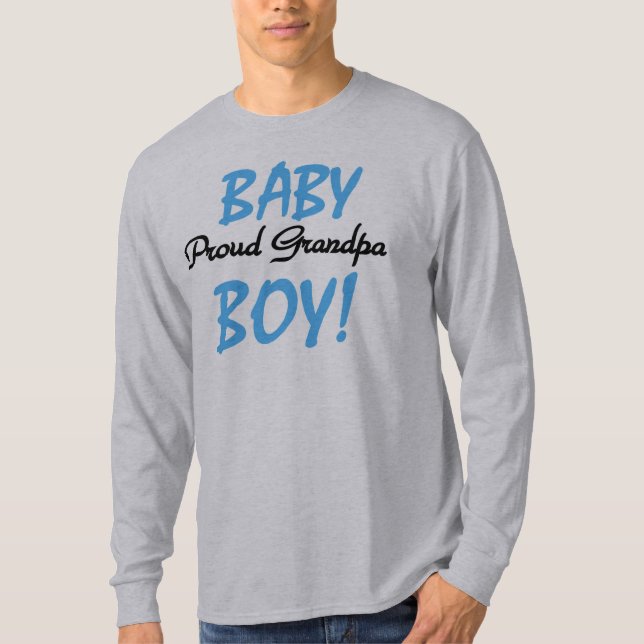 Baby Boy Proud Grandpa T-Shirt (Front)