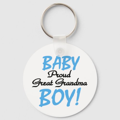 Baby Boy Proud Great Grandma Keychain