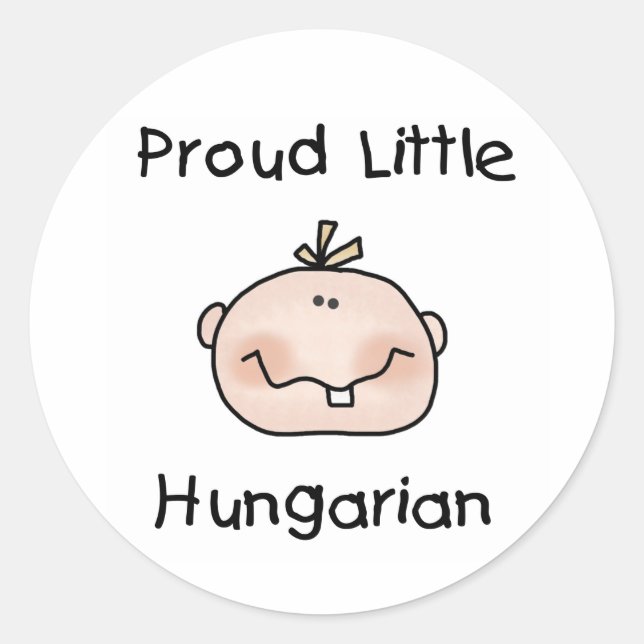 Baby Boy Proud Hungarian Classic Round Sticker (Front)