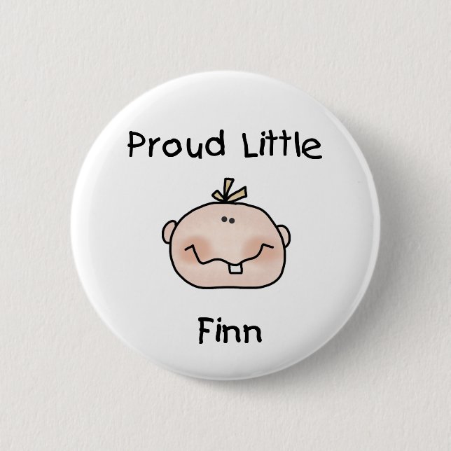 Baby Boy Proud Little Finn Button (Front)