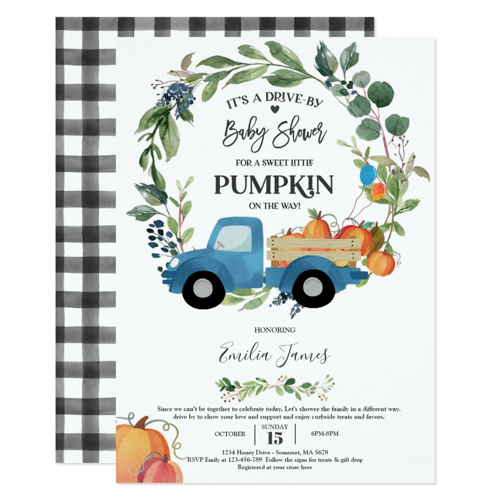 free fall baby shower invitations