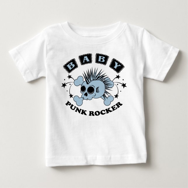 Baby Boy Punk Skull T-Shirt (Front)
