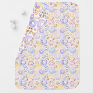 Baby Boy Purple Donuts Blanket