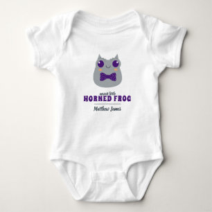 Baby Boy Purple Horned Frog Bodysuit
