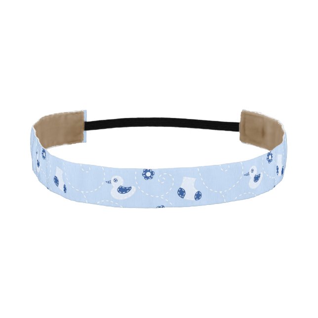 Baby-boy Quilt Pattern Athletic Headband (Front)
