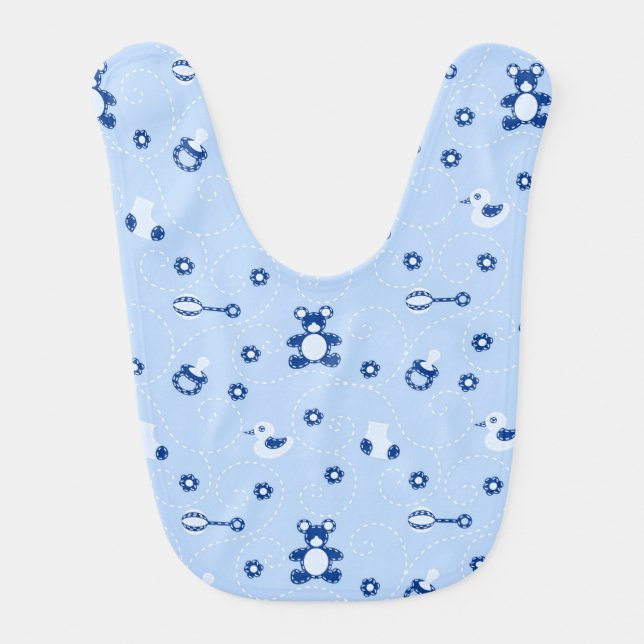 Baby-boy Quilt Pattern Bib (Front)