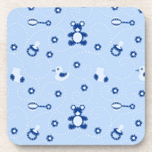 Baby-boy Quilt Pattern Drink Coaster