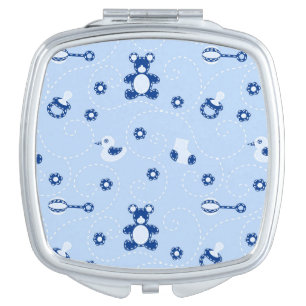 Baby-boy Quilt Pattern Makeup Mirror
