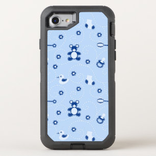 Baby-boy Quilt Pattern OtterBox Defender iPhone SE/8/7 Case