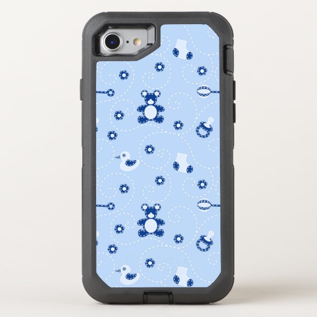Baby-boy Quilt Pattern Otterbox iPhone Case (Back)