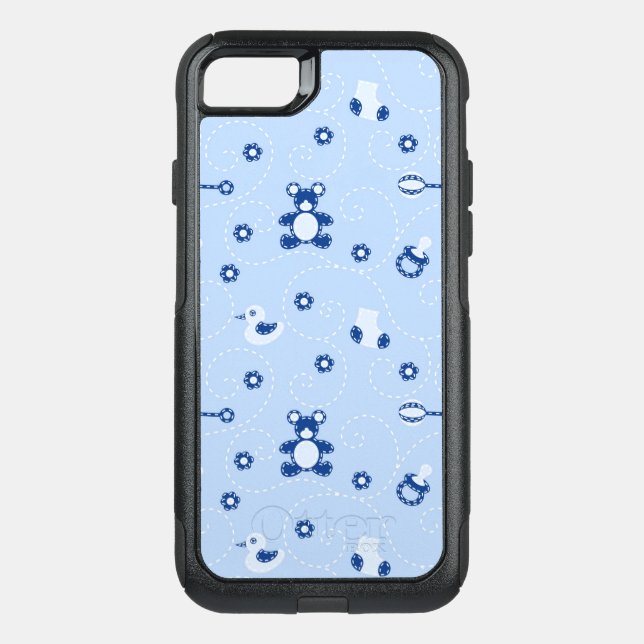 Baby-boy Quilt Pattern Otterbox iPhone Case (Back)