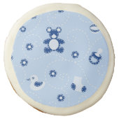 Baby-boy Quilt Pattern Sugar Cookie (Front)