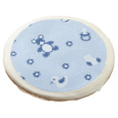 Baby-boy Quilt Pattern Sugar Cookie (Angled)