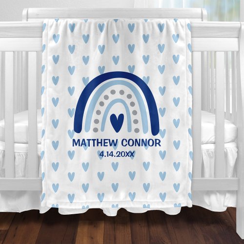 Baby Boy Rainbow and Hearts Personalized