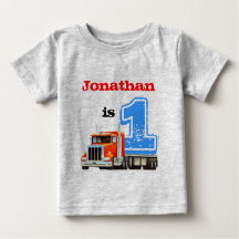 Baby Boy Red Flat Bed Truck 1st Birthday