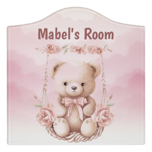 Baby Boy Room Fawn Forest Animal Babies Door Sign (Large Crest Front)