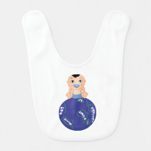 Baby Boy Routine World Bib