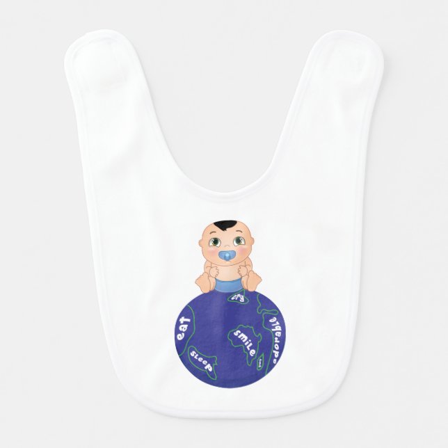 Baby Boy Routine World Bib (Front)