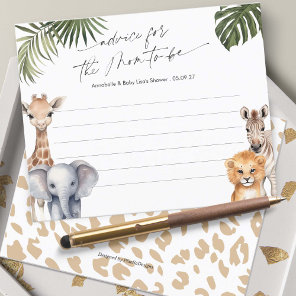 Baby boy Safari Shower Advice to the mom-to-be
